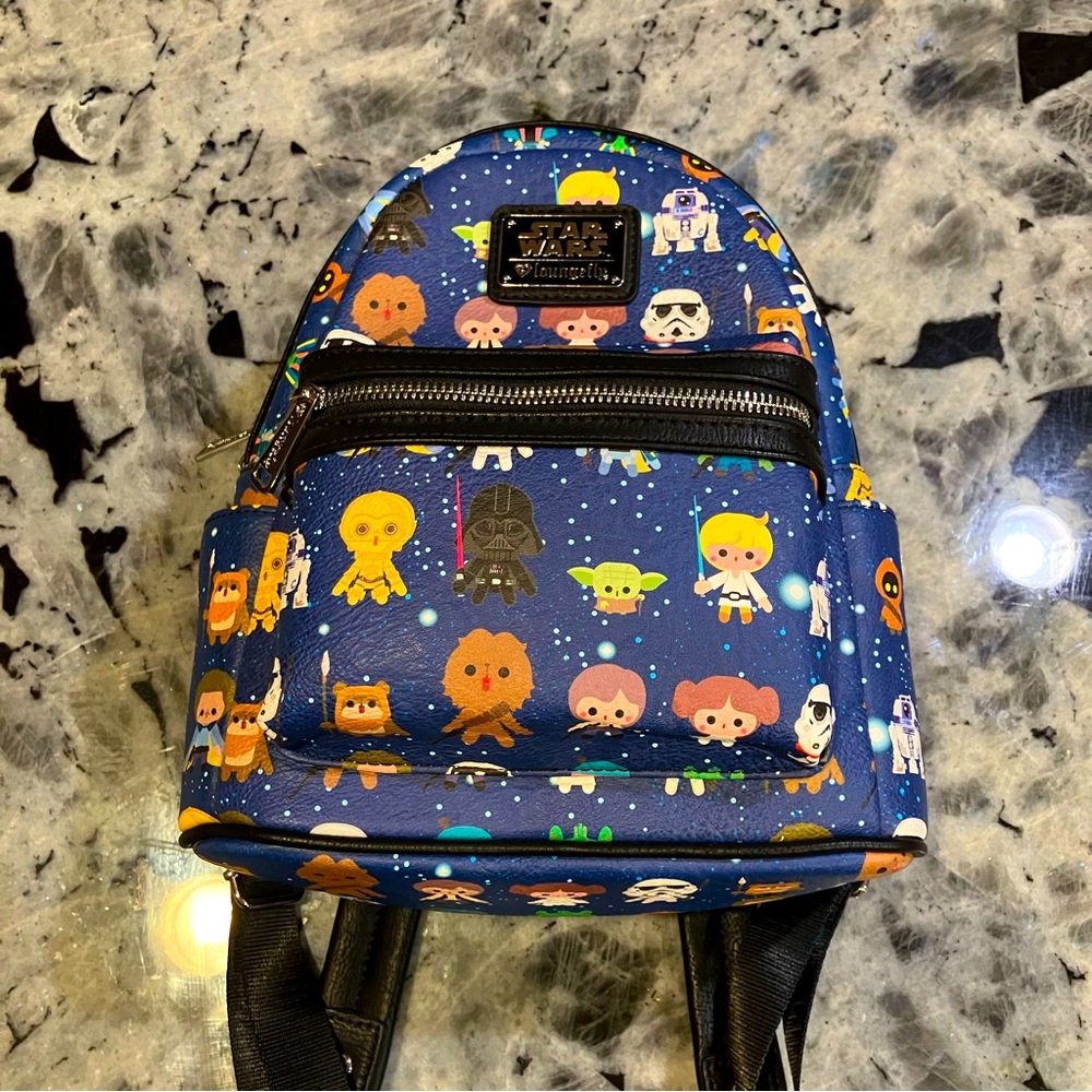 Disney Star Wars Chibi Loungefly Mini Backpack